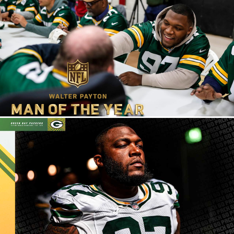 Kenny Clark Packers' Choice for 2025 Walter Payton NFL Man of the Year